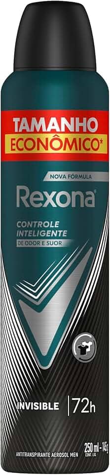 Rexona Antitranspirante Masculino Aerossol Invisible 250 ML, Leve Mais Pague Menos, Embalagem Pode Variar