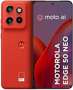 Smartphone Motorola Edge 50 Neo 5G - 256GB 16GB (8GB RAM+8GB Ram Boost) 50MP Sony Camera Moto AI Ultrarresistencia militar - Poinciana Vegan Leather