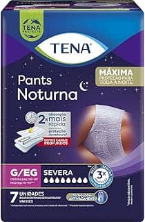 Tena Pants Noturna, Roupa Íntima para Incontinência Urinária, G/EG - 7 unidades