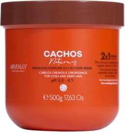 Arvensis – Máscara 2 em 1 No Poo Cachos Naturais 500g | Hidratação, Definição, Limpeza Suave, Fórmula Vegana, Para Cachos