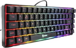 Teclado Gamer Slim 60% Evolut Fay Eg211 Qwerty Porutguês Brasil Backlight Luz Rainbow Rgb - EVOLUT