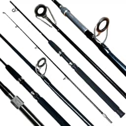 VARA DE PESCA MOLINETE ALTO MAR 6'0" (1.80M) 10-40LB - FIBRA VIDRO MACIÇA C/ROSCA - 2 PARTES