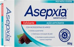 Asepxia Sabonete Esfoliante 80g — Limpeza Profunda com Microesferas Naturais | Remove Cravos e Oleosidade | Esfoliação Suave para Peles Mistas e Oleosas