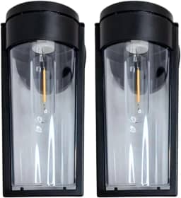 Arandela Solar LED Parede IP65 Kit 2 Luminárias Prova D'água Muro/Varanda Autonomia 8 Horas