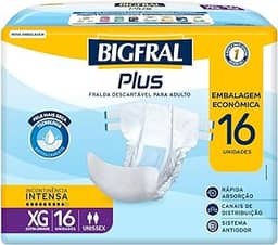 Bigfral Fralda Regular Plus Econômica Xg 16 Unidades