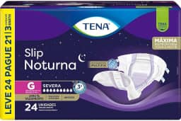 Tena Slip Noturna, Fralda Geriátrica para Incontinência Urinária, G - Leve 24 Pague 21 unidades
