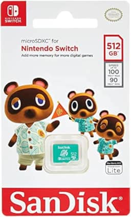 SanDisk Cartão microSDXC™ UHS-I de 512 GB para Nintendo Switch - 512 GB, leitura de 100 MB/s; gravação de 90 MB/s - SDSQXAO-512G-GN3ZN