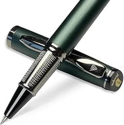 Penagic Canetas esferográficas de luxo, tinta preta, canetas premium extravagantes para homens e mulheres, canetas profissionais de escrita para escritório, executivas, conjuntos de canetas de negócios para homens, canetas de presente com 2 refis
