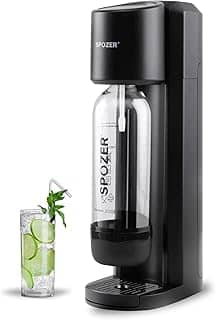 Spozer Máquina De Água Com Gás, Refrigerante Garrafa 1L, Compatível Todos Os Cilindros Co2 60L Rosca (Não Incluídos)