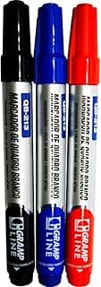 Pincel Para Quadro Branco, Gramp Line, Qb213, Recarregavel, com 03 Cores