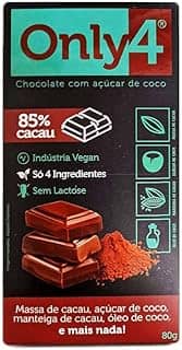 Chocolate 85% Cacau Sem Lactose Vegano Only4 80G