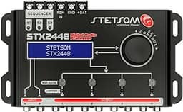 Processador de Audio Digital Stetsom STX2448 Equalizador Crossover 2 Canais 4 Vias Som Automotivo