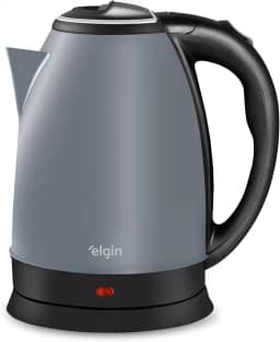 Chaleira Elétrica Inox Elgin - Jarra sem Fio 2 Litros Desligamento Automático Cinza Lunar 220V
