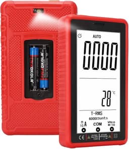 Multímetro Digital Automático de Alta Precisão | Detecção NCV sem Contato | CAT III 600V | Kit Completo (Cabos, Termopar) para Eletricistas e Automotivo​