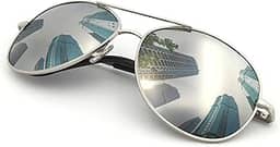 Óculos de sol aviador clássico estilo militar premium, polarizado, 100% de proteção UV