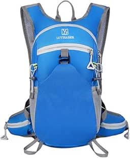 Mochila de Hidratação 2L Premium, Impermeável, com Bolsos Múltiplos e Apito de Emergência para Trilhas, Bike, Corrida, Camel bag