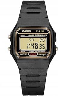 Relógio Masculino Casio Vintage F91WG9QDF, Preto