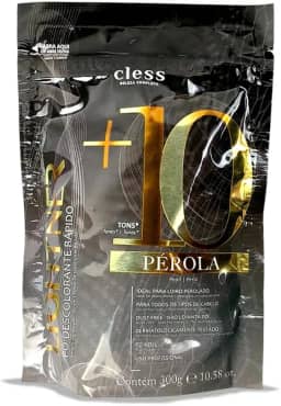 Pó Descolorante Lightner Pérola Clareia Até 10 Tons Fórmula com Extrato de Pérola Protege e Recupera Fios Para Loiro Platinado Profissional Embalagem 300g