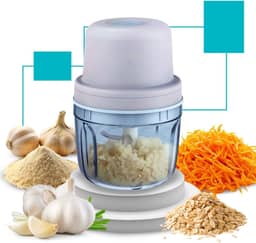 Mini Processador Triturador Alimentos Alho Cebola Elétrico Potente Usb Recarregável Moedor Sem fio