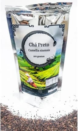 Chá Preto Premium, Folhas a Granel, 100g, Chá Preto Tradicional, Antioxidante e Energizante