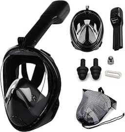 Máscara Mergulho Snorkel Full Face Suporte Gopro Câmera