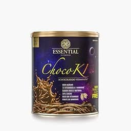 ChocoKi 300g – Essential Nutrition | Achocolatado Premium com Cacau 100% Puro | Sem Açúcar, Sem Lactose, Adoçado com Estévia | Sabor Natural e Saudável