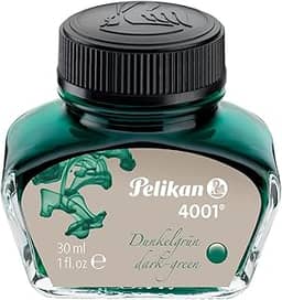 Tinta para Caneta Tinteiro 4001, Pelikan, Tinta Dark Green, Verde Escuro, 30 ml