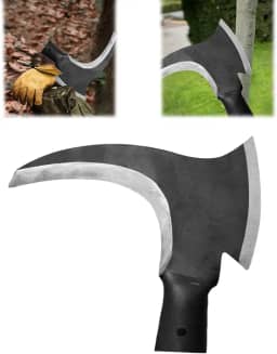 1 peça de foice dupla de aço manganês alto, foice de grama de aço, capina manual agrícola, espessura da lâmina 2,8 mm, foice de remoção de ervas daninhas para cortar grama ao ar livre, cortar