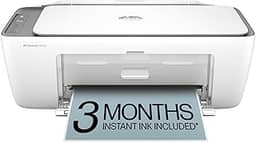 HP DeskJet 2855e Impressora a jato de tinta colorida sem fio, scanner, copiadora, melhor para casa, teste instantâneo de 3 meses incluído, habilitado para IA (588S5A)
