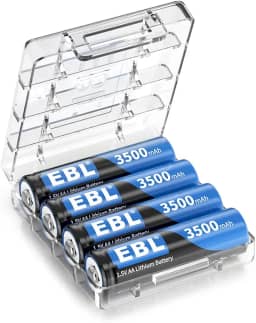 MPOWER - Kit 4 Pilhas AA 1.5V de Lítio 3500mAh Alta Capacidade Não Recarregáveis para Câmeras e Dispositivos de Alto Consumo, Longa Duração e Anti-Vazamento