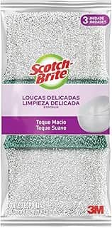 Scotch-Brite, 3M, Esponja Prateada, Pacote com 3 unidades