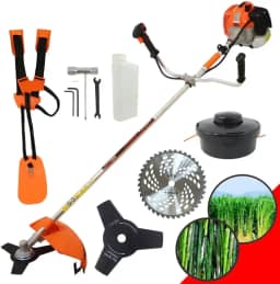 Roçadeira Profissional Lateral Vulcan Vr620h 2t 62cc 3hp Alta Durabilidade Com Jogo de Chaves e Guidão Bi-partido + Lâmina Circular De Videa 40 Pontas