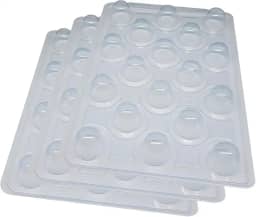 Kit 3 Formas Silicone Mini Trufa 3 Partes BWB SP 813 30g 18 Cavidades