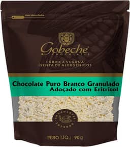 Chocolate Puro Branco Granulado Gobeche - Adoçado com Eritritol - 90g