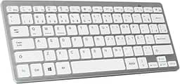 Teclado Sem Fio Bluetooth Ultrafino Padrão ABNT2 com Tecla 'Ç' para Tablet, Celular, Notebook, Android, PC, Smart TV - Cinza Metalizado