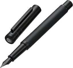 Caneta-tinteiro Hongdian Black Forest Nib Médio Design Clássico com Conversor e Conjunto de Estojo para Canetas de Metal