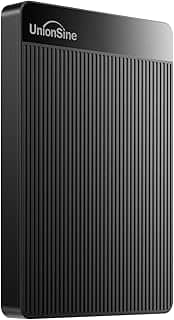 HD Externo Portátil 500GB UnionSine Disco Rígido compatível Mac/Pc/Notebook/PS4 - USB 3.0-HD2510（Preto ）