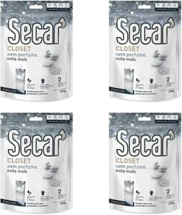 Kit 4 Unid Evita Mofo Desumidificador Anti Mofo Closet Pendurável 250g Sem Perfume