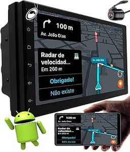 Multimídia 7' Android Premium Plus + E-Tech 4GB + 64GB + Câmera de Ré