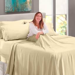 Lençol Plano Avulso com 10 Cores e 6 Tamanhos em Tecido Percal Flex-LC (Palha, Casal/Padrão)