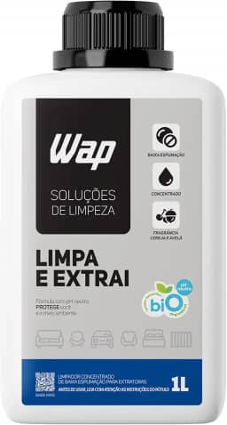 WAP Detergente Limpador para Extratoras Concentrado WAP LIMPA E EXTRAI 1 LITRO com Fragrância e sem Espuma