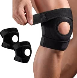 Kit 02 Joelheira Ortopédica Ajustável Proteção Patelar Menisco Tensor Alívio Dor Esportes Proteção