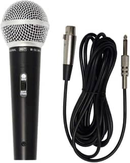 Microfone Dinâmico De Metal MXT M-58 Preto Cabo 3m