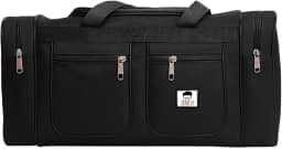 Bolsa de Viagem Grande, Preta, Multi-Compartimentos com Zíperes, Alças Resistentes Mala de Mão Viagem Avião Nylon