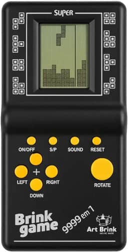 Super Mini Game Videogame Portátil 9999 Jogos em 1 Clássico Estilo Retrô Nostalgico com Tela LCD Preto Game de Bolso com Varios Jogos