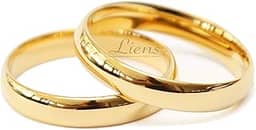 Par de Alianças Casamento Tungstênio Banhada a Ouro 18k