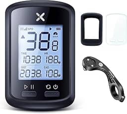 XOSS Computador de bicicleta g+ gps com suporte, velocímetro de ciclismo bluetooth sem fio, odômetro de bicicleta multifuncional ant+ com luz de fundo automática e rastreador mtb à prova d'á