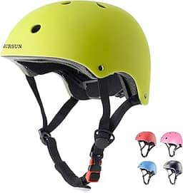 BURSUN Capacete infantil de ventilação e ajustável para crianças de 2 a 14 anos, capacete multiesportivo para skate, patins, bicicleta, scooter, blance, bicicleta