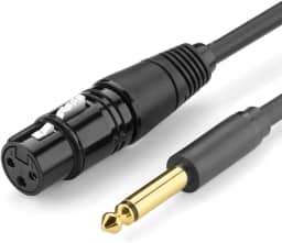 Ugreen Cabo Microfone P10 6,5mm para XLR Canon Mono Pro 3m