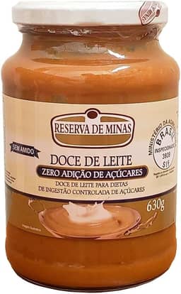 DOCE DE LEITE ZERO AÇUCAR RESERVA DE MINAS 630g